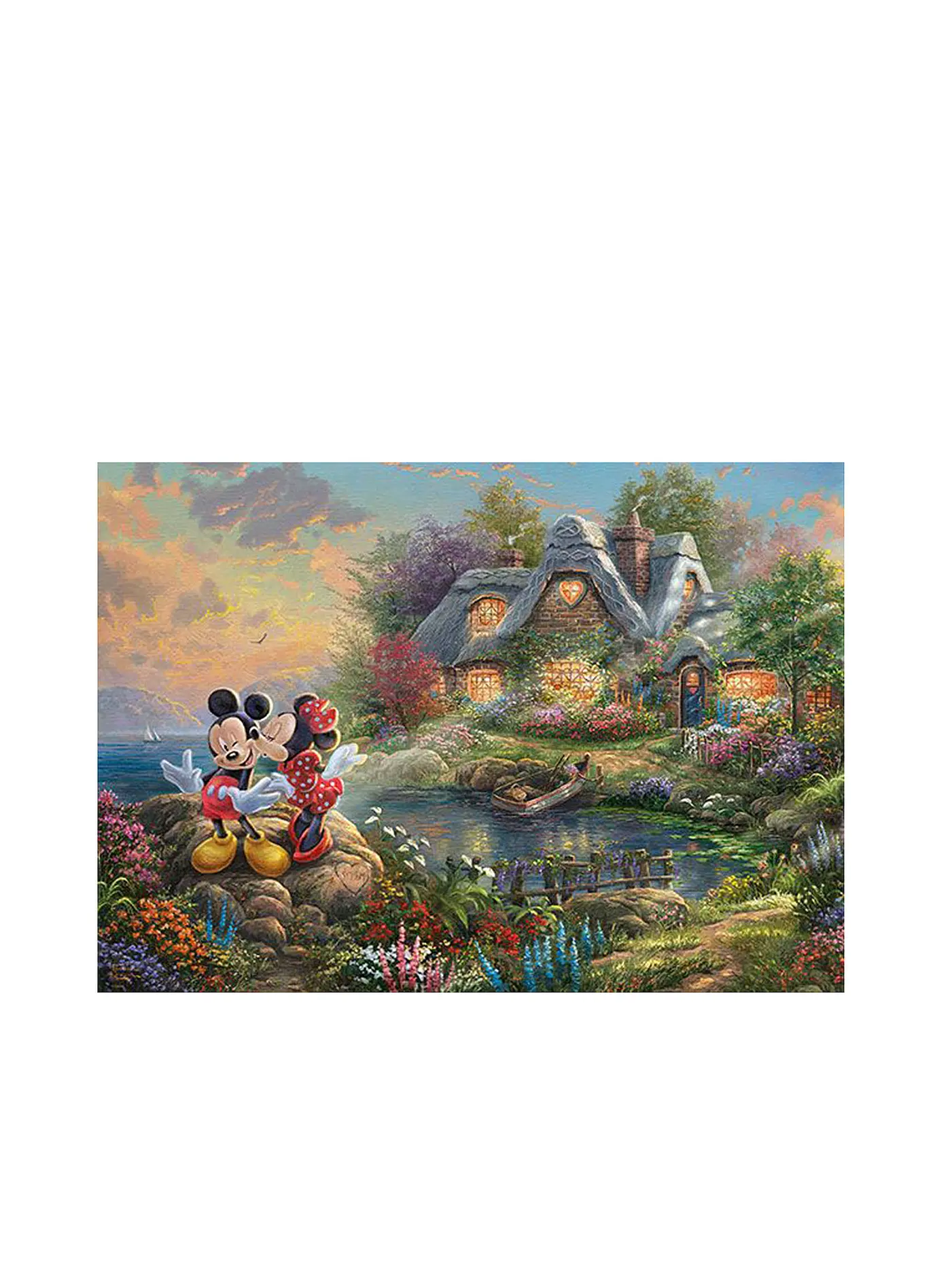 SCHMIDT-SPIELE | Puzzle - Thomas Kinkade: Painter of Light - Disney, Sweethearts Mickey & Minnie 1000 Teile | 